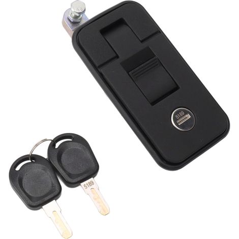 Le verrou de compression à poignée réglable avec deux clés mesure 3,7 x 1,8 pouces et convient aux camping-cars, remorques, fourgons aménagés et caravanes. (1/5)