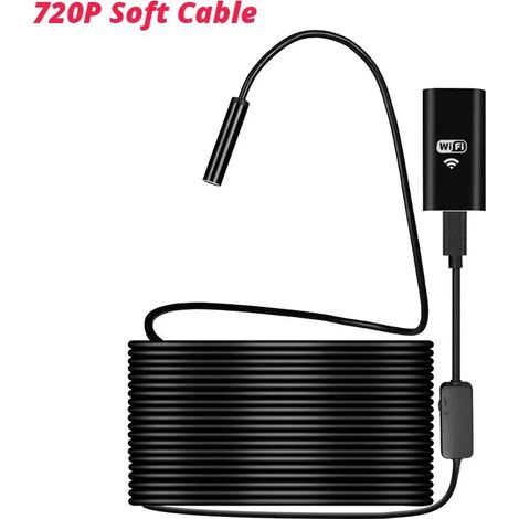 (720P câble flexible, 3,5 m) Caméra endoscopique WiFi, étanche, adaptée aux voitures et aux smartphones iPhone/Android. (1/5)