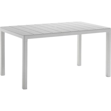 TAVOLO IN POLIPROPILENE SINGOLO 'KING' cm 146x86x h.74 - bia