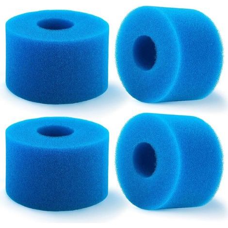 Set di 4 filtri per piscina, cartuccia filtrante in schiuma, filtro in schiuma riutilizzabile e lavabile per spa e piscine. (1/5)