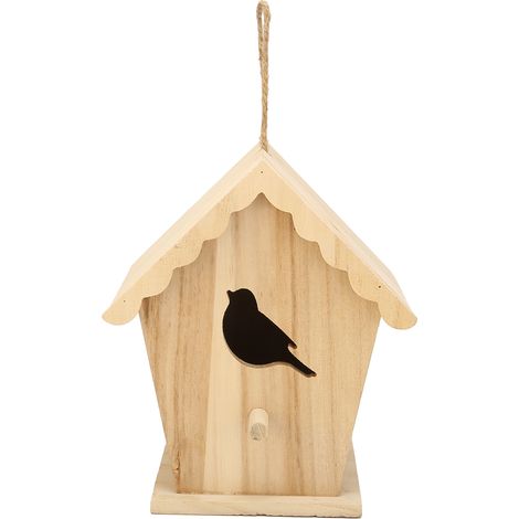 Nichoir en bois en forme d'oiseau, nichoir extérieur à monter soi-même pour jardin ou cour (1/5)
