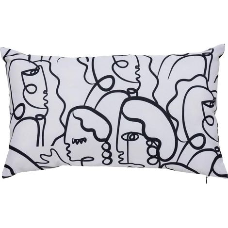Housse de Coussin Extérieur "Nolan" 30x50cm Blanc