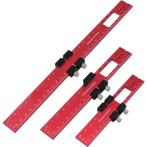 Kit de règle coulissante en métal, outil de mesure réglable pour la menuiserie, système de traçage précis, outils robustes en aluminium, utilisation simplifiée pour scie d'atelier (1/5)