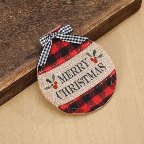 Set De Couverts De Table De Noël - Motif De Noël En Polyester Avec Arbre De Noël Et Clochettes - Décoration Pour Maison Hôtel Restaurant - Lot De 2 Pièces