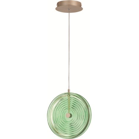 Lampada a sospensione LED JOKEY in metallo e vetro decorato VERDE 30 cm (1/4)