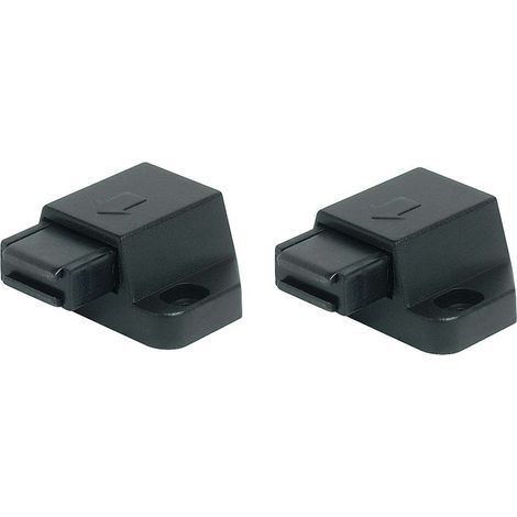 Lot de 2 loqueteaux magnétiques noirs pour vitrine en verre – Finition métal – Blocage de fermeture pour meubles et étagères (1/3)
