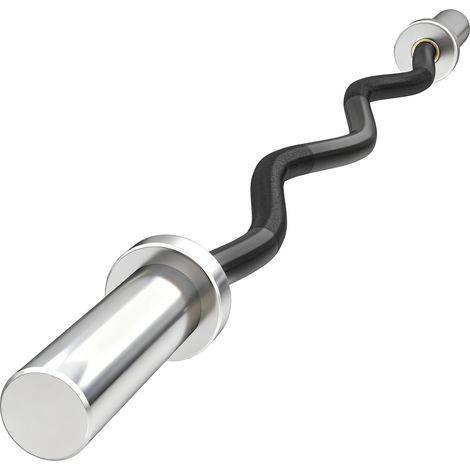"SPORTNOW 4ft Olympic EZ Curl Bar, Barbell Bar for 2"" Weight Plates"