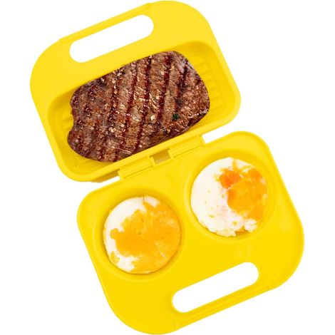 Sollbry 2pcs Cuiseur De Omelette Pour-Ondes,Plat Pour Omelettes Et Œufs-Ondes,Cuiseur Vapeur Pour Omelette Œufs Au Microondes,Gadget Cuisine Multifonction (1/5)