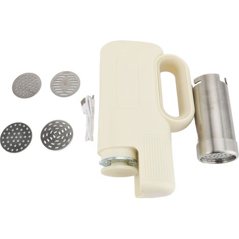 Machine à pates électrique portative 5 en 1, Machine sans fil, nouilles portables avec disques de faonnage pour Spaghetti Ramen maison (1/5)