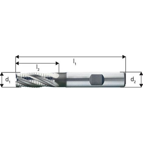 Fragola Breve Semifinitura Nf Tipo Di Acciaio Ad Alta Velocità Per Il 5% Di Cobalto, Senza Rivestimento, Ø D1 - K12: 10.0 Mm, Lunghezza. Totale 72 Millimetri L1