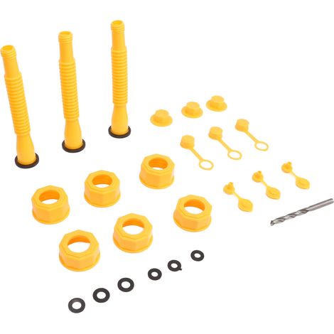 Kit de rechange pour bec verseur de jerricane, foret 8mm, buse universelle pour véhicules et tondeuses, bouchon d'aération inclus. (1/5)