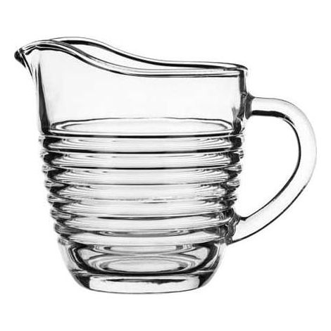 Jarra de cristal para leche y nata de 200 ml con estampado de rayas en relieve de Karin