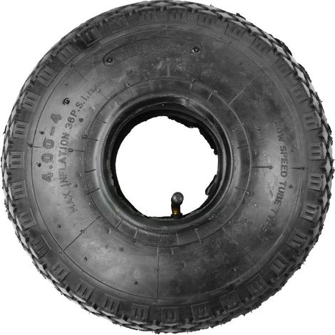 Pneu de brouette + chambre à air 4.00-4/2PR (1/2)