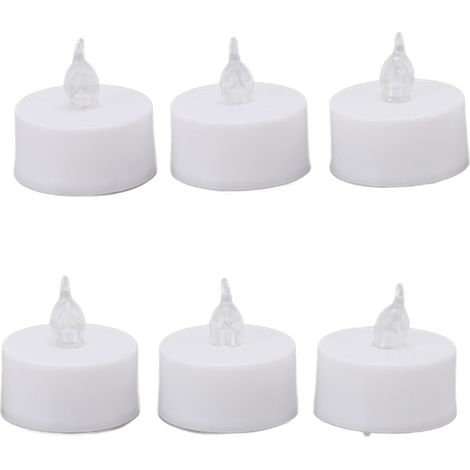 Lot de 12 bougies LED sans flamme avec mèche transparente colorée, accessoires de décoration pour Halloween, fêtes et ambiance de chambre. (1/5)
