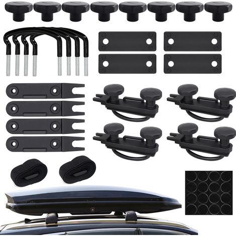 abrazaderas de montaje para cofres de techo en forma de U, soportes de montaje universales para cofres de techo, montaje de pared en forma de U, kit de montaje universal para cofres de techo (1/5)