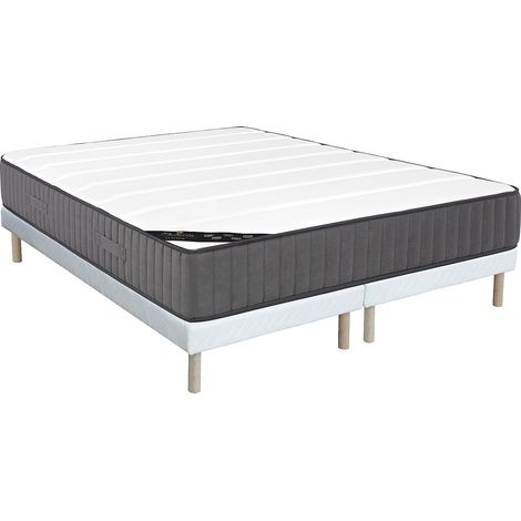 Set AUDACE di PALACIO: Rete + Materasso 180x200cm ibrido molle insacchettate 7 zone Schiuma alta resilienza sp. 26 cm (1/5)