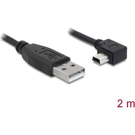 Delock Câble USB USB 2.0 USB-A mâle, USB-Mini-B mâle 2.00 m noir 82682 C670741