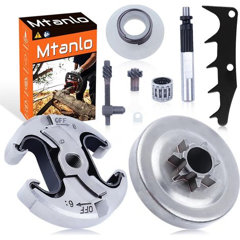 Pour Husqvarna 340 345 350 Pour Jonsered 2145 2150 Pour Tronçonneuse .325" - 7T .325" 7T Kit de tambour d'embrayage, 578097901, 578 09 79 01, 503932101, 503 93 21 01, 503931801, 503 93 18-01 (1/5)