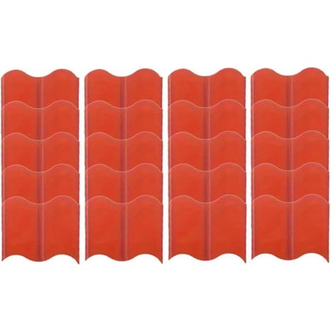 20 Stück flexible Garteneinfassungen aus Kunststoff für Blumenbeete, Zäune, Rasenflächen, Terrassen und Gehwege
