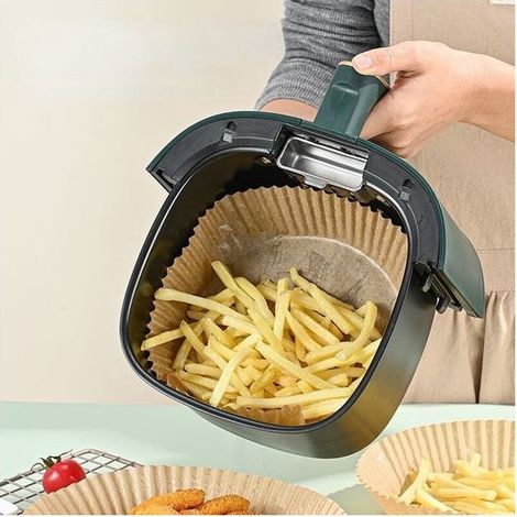 Lotto di 100 vassoi monouso di carta da forno per Airfryer Ø16 cm (1/5)