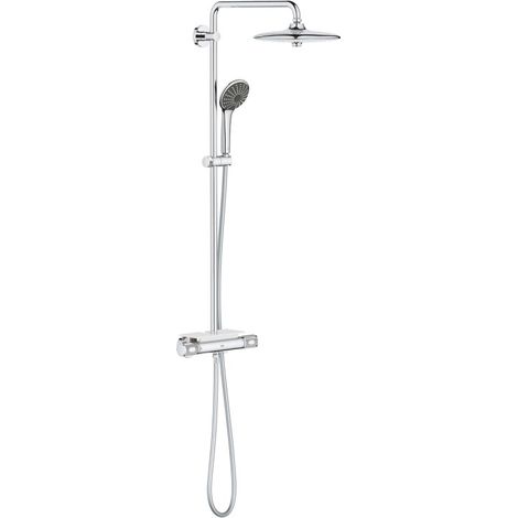 Columna de ducha termostática GROHE Vitalio Joy System 260 + estante esquinero GROHE Start Cube + pegamento QuickGlue