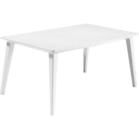 ALLIBERT JARDIN Table Lima 160 6 personnes - Design contemporain - Blanc