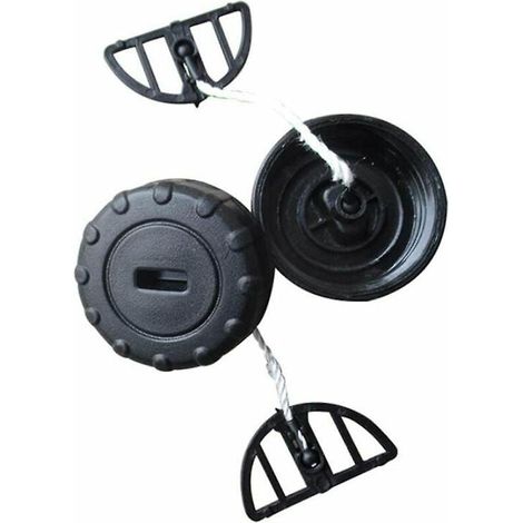 Lot de 2 bouchons de réservoir d'essence pour STIHL MS170C MS180C MS170 MS180 017 018, noirs (1/4)
