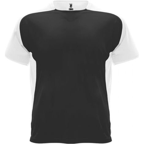 Camiseta técnica de manga ranglán y cubrecosturas a tono BUGATTI ROLY XL Negro/Blanco