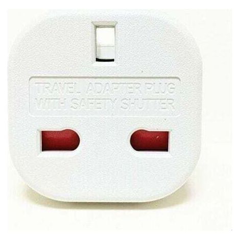 Reiseadapter – Britischer 3-Pin-Stecker, weiß – UK-Standardstecker auf europäischen Standardstecker – Crezuo