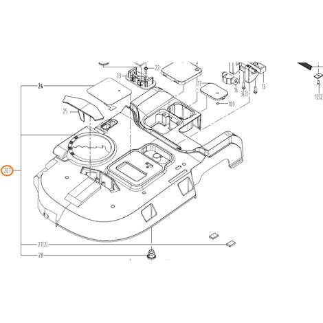 ORIGINAL WORX Roboter-Rasenmäher WR143E Haupthaube
