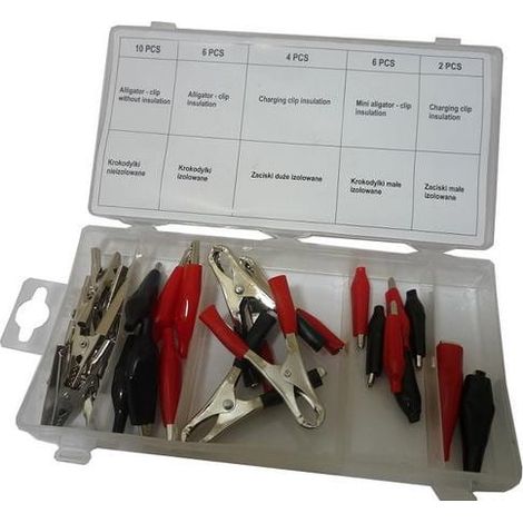 Set di 28 morsetti elettrici a coccodrillo. YT-06870 yato