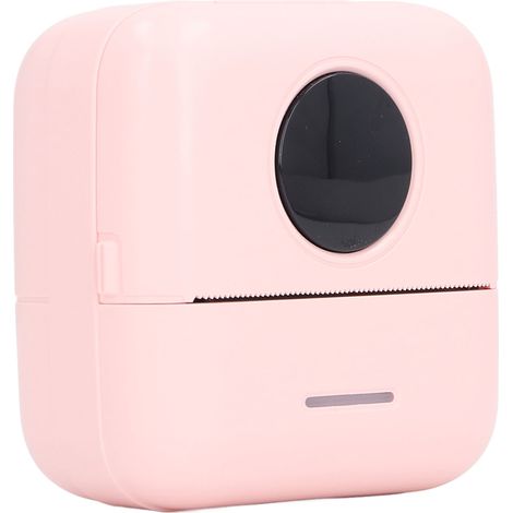 Imprimante thermique de poche Bluetooth haute définition, mini-imprimante portable pour étiquettes QR code rose (1/5)