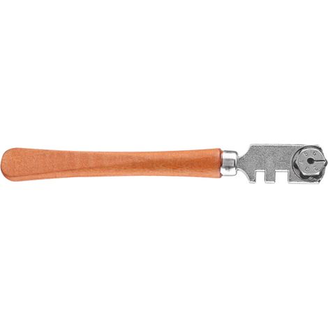 Outil de coupe-verre professionnel à six lames de 130 mm avec manche en bois (1/5)