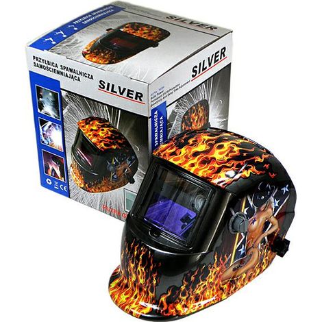 Casco da saldatura automatico Silver 10384 protezione UV LCD (1/3)