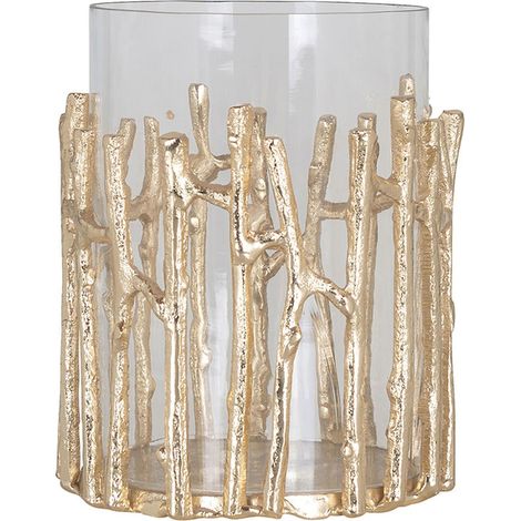Bougeoir Loretta petit - Doré et transparence (1/5)