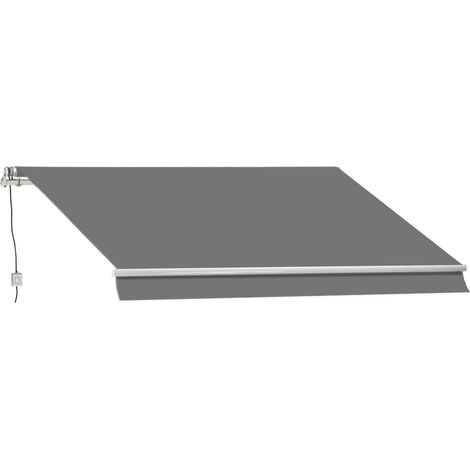 Tenda da sole elettrica 3 x 2 metri colore grigio tenda da sole motorizzata per verande e balconi motore incluso
