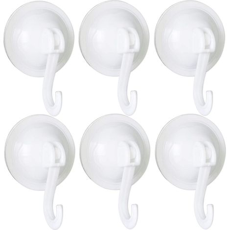 6 Pices Crochets Ventouse 70mm Muraux Cintres Rutilisables Tanche Et Non Marquants Pour Manteaux Charpes Serviettes Sacs Cls Dans Salle De Bain Cu (1/5)