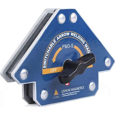 Aimant de soudage, 1 pièce FM3-S avec interrupteur, 15-25 kg, pour équerre de soudage à 45°, 90° et 135°. (1/5)