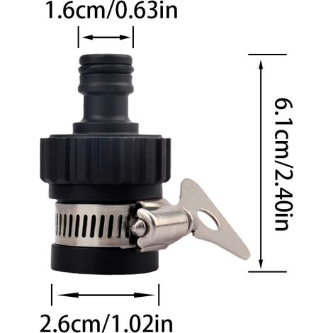 Bouchon de robinet sans filetage avec collier et bouchon rapide 16mm mâle (Blister)