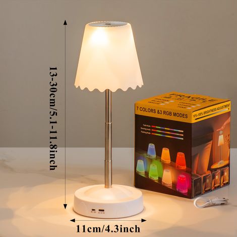 Lampe de chevet blanche avec détecteur de mouvement, veilleuse élégante et créative, idéale pour une chambre d'étudiant (1/5)