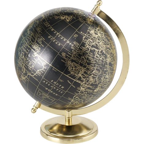 Boltze Eleganter Deko-Globus Schwarz und Gold 20 cm (1/5)