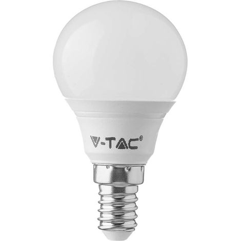 Ampoule LED 4,5 watts sphère 470 lumens 3000K blanc chaud plastique E14 DxH 4,5x8cm