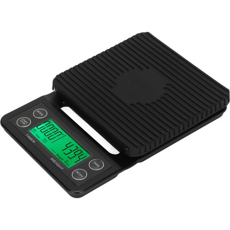 Hochpräzise und gut ablesbare elektronische Kaffeewaage mit Timer zum Kochen und Backen. (1/5)