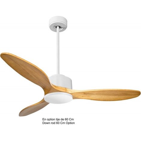 Modulo de KlassFan - Super déstratificateur d'air avec thermostat,sans Lumière blanc bois clair idéal 25 à 40 m  KLDC4P5SW132