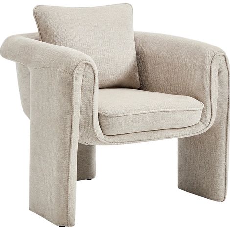 Poltrona in tessuto beige JOLIPIA (1/5)