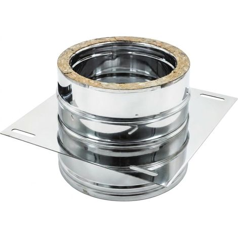 MAKA Supporto a Solaio Canna Fumaria Doppia Parete Inox Ø 200-250 mm (1/5)