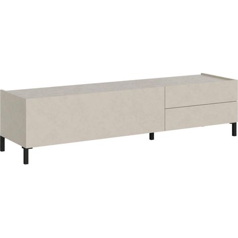 Porta TV 1 ribalta/2 cassetti 160x42x40 cm Solaria cashmere