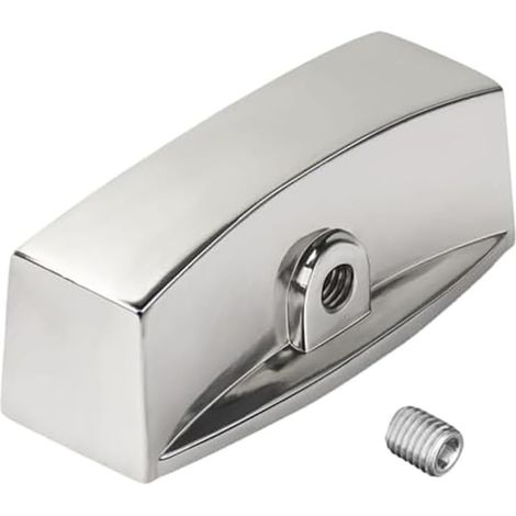 Bouton de valve en forme de D argenté pour commande de cuisinière à gaz – Pièce de rechange en métal 5,2 cm (1/5)