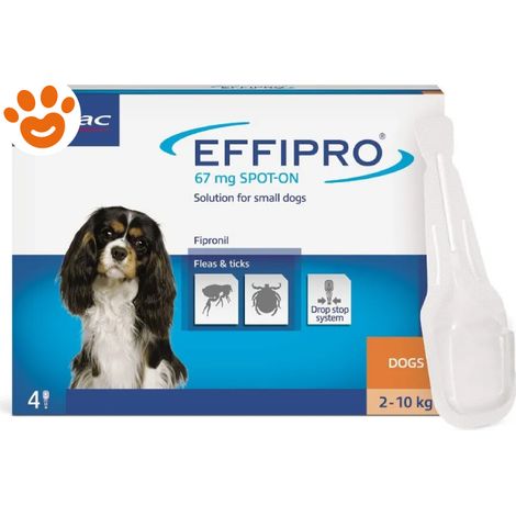 Virbac Effipro Dog Taglia S (2-10Kg) - Confezione 4 Pipette - Antiparassitari CANE