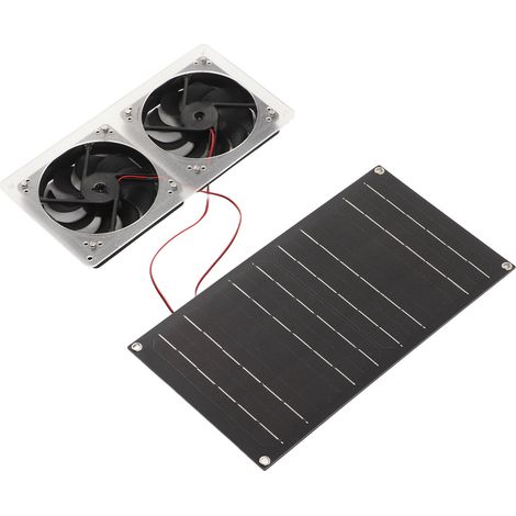 Extracteur d'air solaire étanche 100 W avec double ventilateur d'extraction pour camping-car, yacht, serre et salle de bain (1/5)